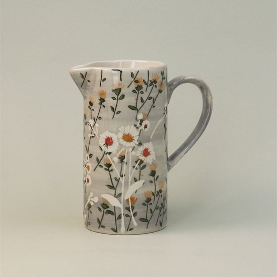 Young Ideas/Henmores - Wild Daisy Stoneware Jug - Grey - S
