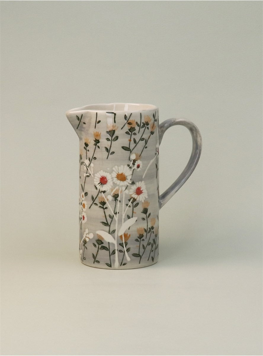 Young Ideas/Henmores - Wild Daisy Stoneware Jug - Grey - S