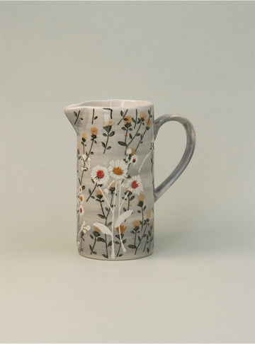 Young Ideas/Henmores - Wild Daisy Stoneware Jug - Grey - S