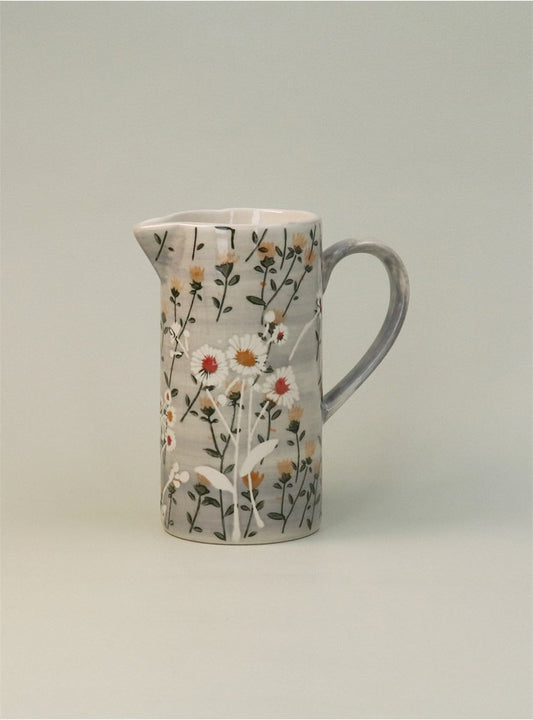Young Ideas/Henmores - Wild Daisy Stoneware Jug - Grey - S