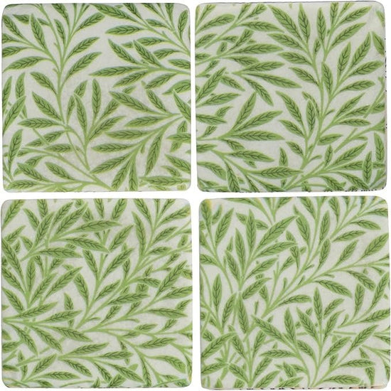 Young Ideas & Henmores - Willow Resin Coaster - Green - OS