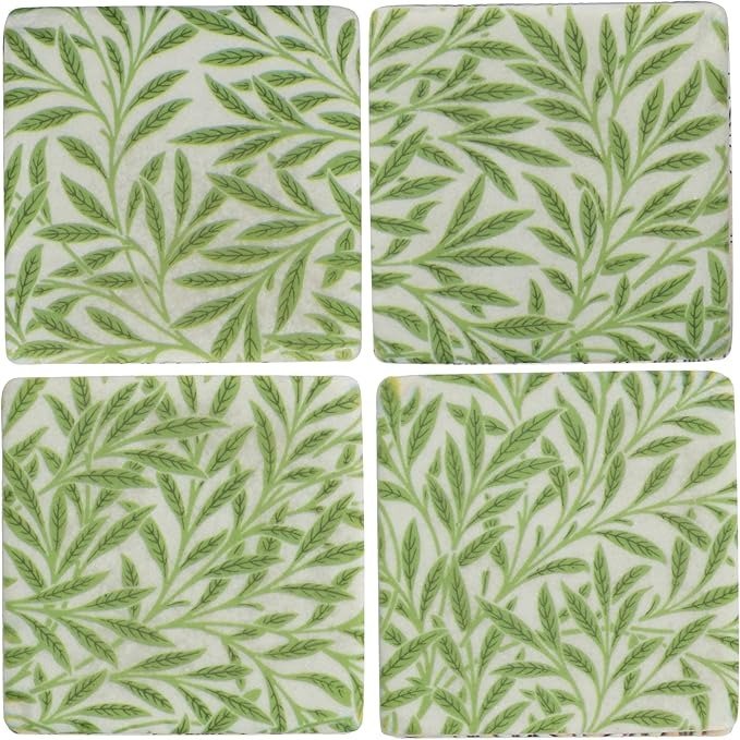 Young Ideas & Henmores - Willow Resin Coaster - Green - OS