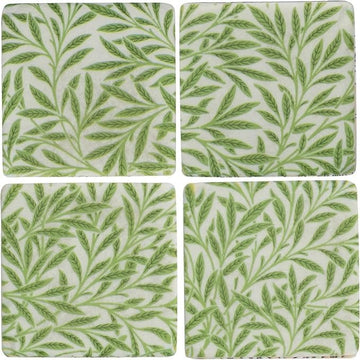 Young Ideas & Henmores - Willow Resin Coaster - Green - OS