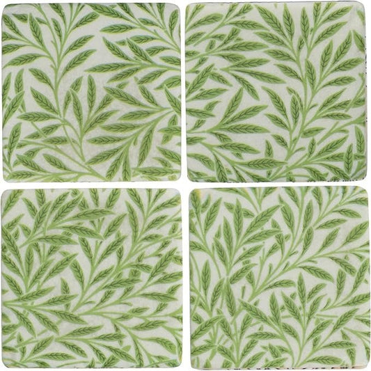 Young Ideas & Henmores - Willow Resin Coaster - Green - OS