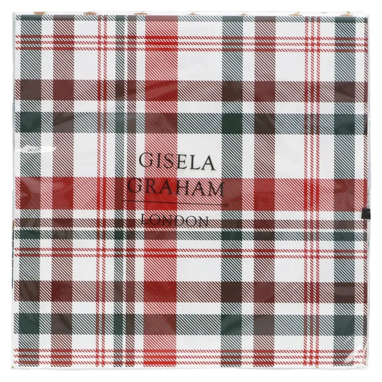 Young Ideas & Henmores -Woodland Plaid Paper Napkin - 20 pack -White -OS