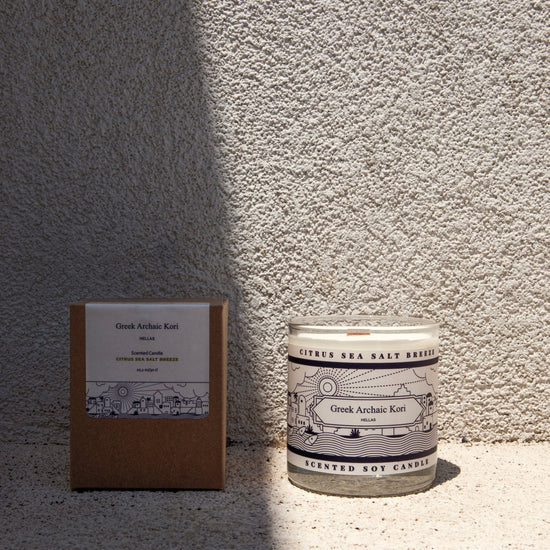 Young Ideas & Henmores - Hellas Scented Candle - Citrus Sea Salt Breeze - 