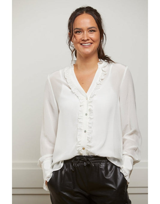 Young Ideas/Henmores - Emily Silk Blouse - Natural - S