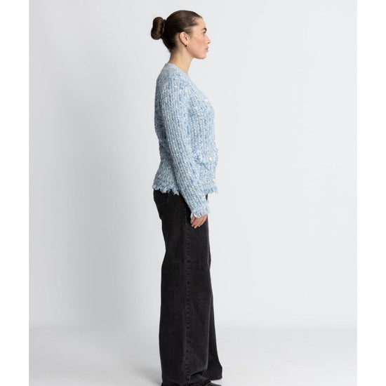 Young Ideas/Henmores - Dallas Double Pocket Knitted Cardigan - Blue - XS