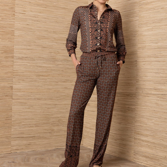 Young Ideas & Henmores -Elowen Pull On Trousers -Brown -S