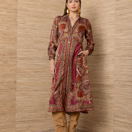 Young Ideas & Henmores -Sonali Button Down Dress -Pink -S
