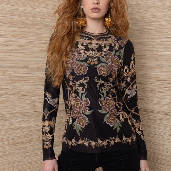 Young Ideas & Henmores -Winona Slim Fit Stretch Top -Black -S