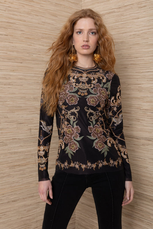 Young Ideas & Henmores -Winona Slim Fit Stretch Top -Black -S