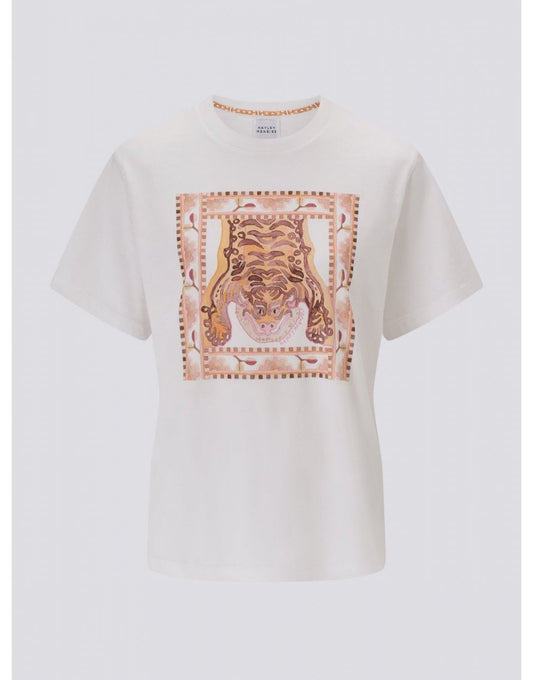 Young Ideas/Henmores - Lotus Tiger Graphic T-Shirt - White - S