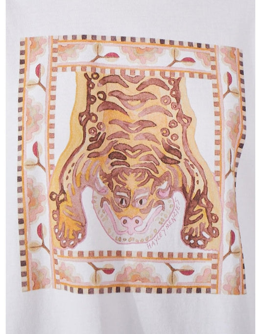 Young Ideas/Henmores - Lotus Tiger Graphic T-Shirt - White - S