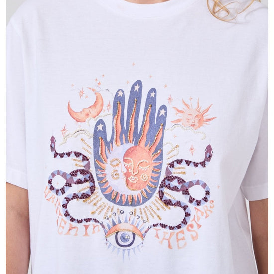 Young Ideas/Henmores - Written In The Stars Beaded T-Shirt - Black - XS