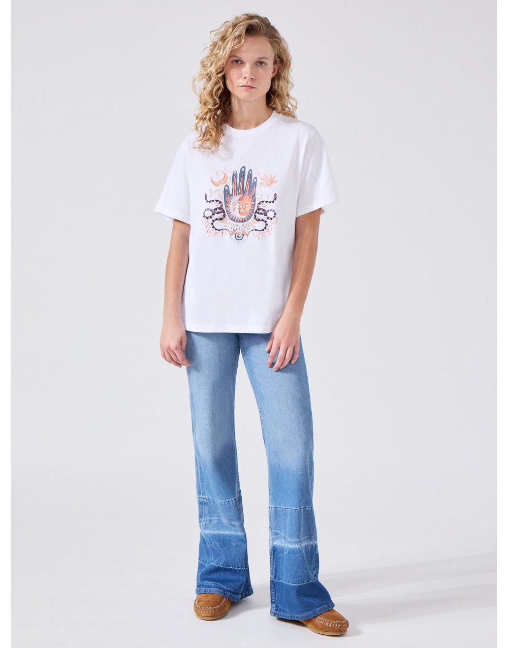 Young Ideas/Henmores - Written In The Stars Beaded T-Shirt - Black - XS