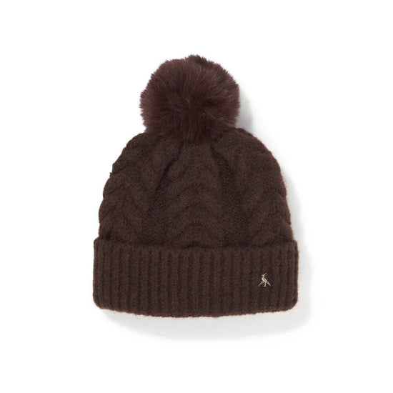 Young Ideas & Henmores -Langham Beanie -Chocolate -OS