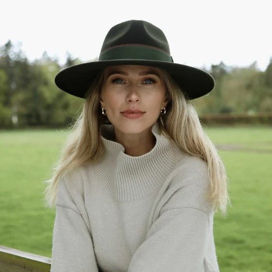 Young Ideas & Henmores -Oxley Fedora -Olive Green -L