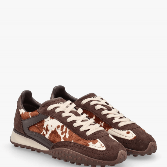 Young Ideas & Henmores -W Bridge MKII Trainer -Brown Cow Print -4
