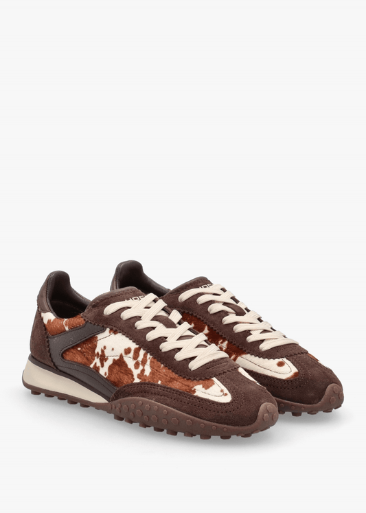 Young Ideas & Henmores -W Bridge MKII Trainer -Brown Cow Print -4