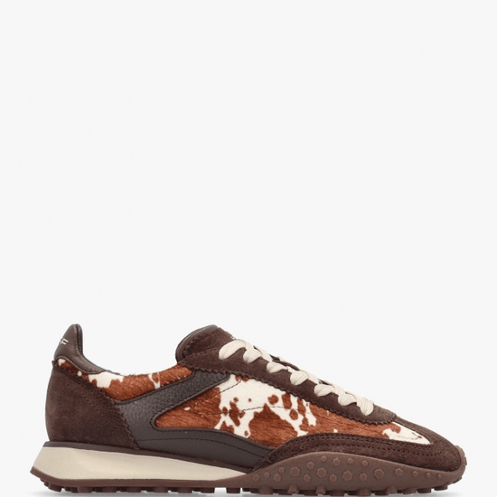 Young Ideas & Henmores -W Bridge MKII Trainer -Brown Cow Print -4