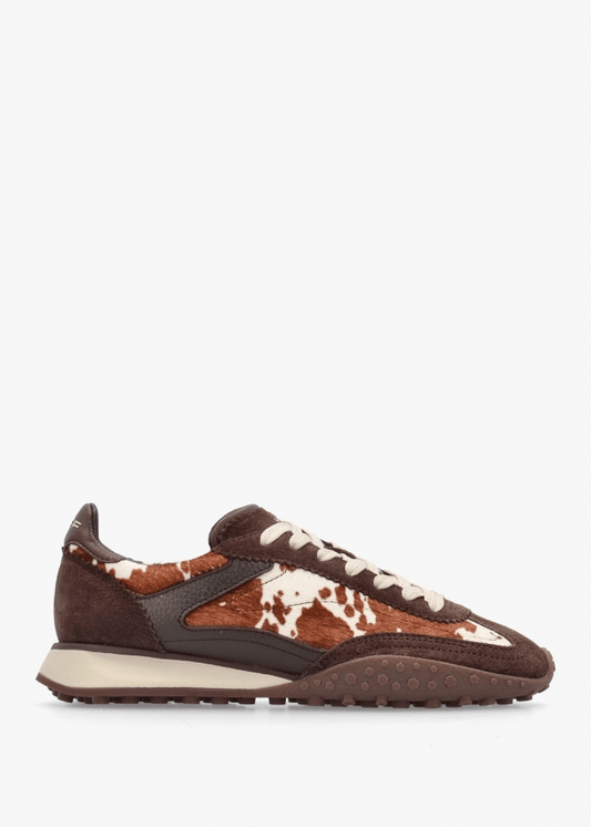 Young Ideas & Henmores -W Bridge MKII Trainer -Brown Cow Print -4