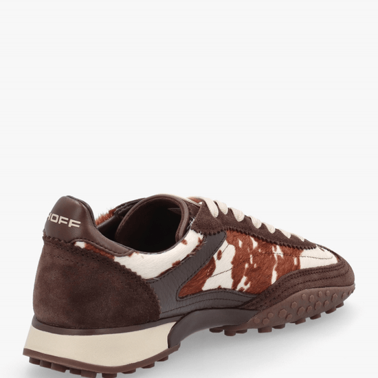 Young Ideas & Henmores -W Bridge MKII Trainer -Brown Cow Print -4