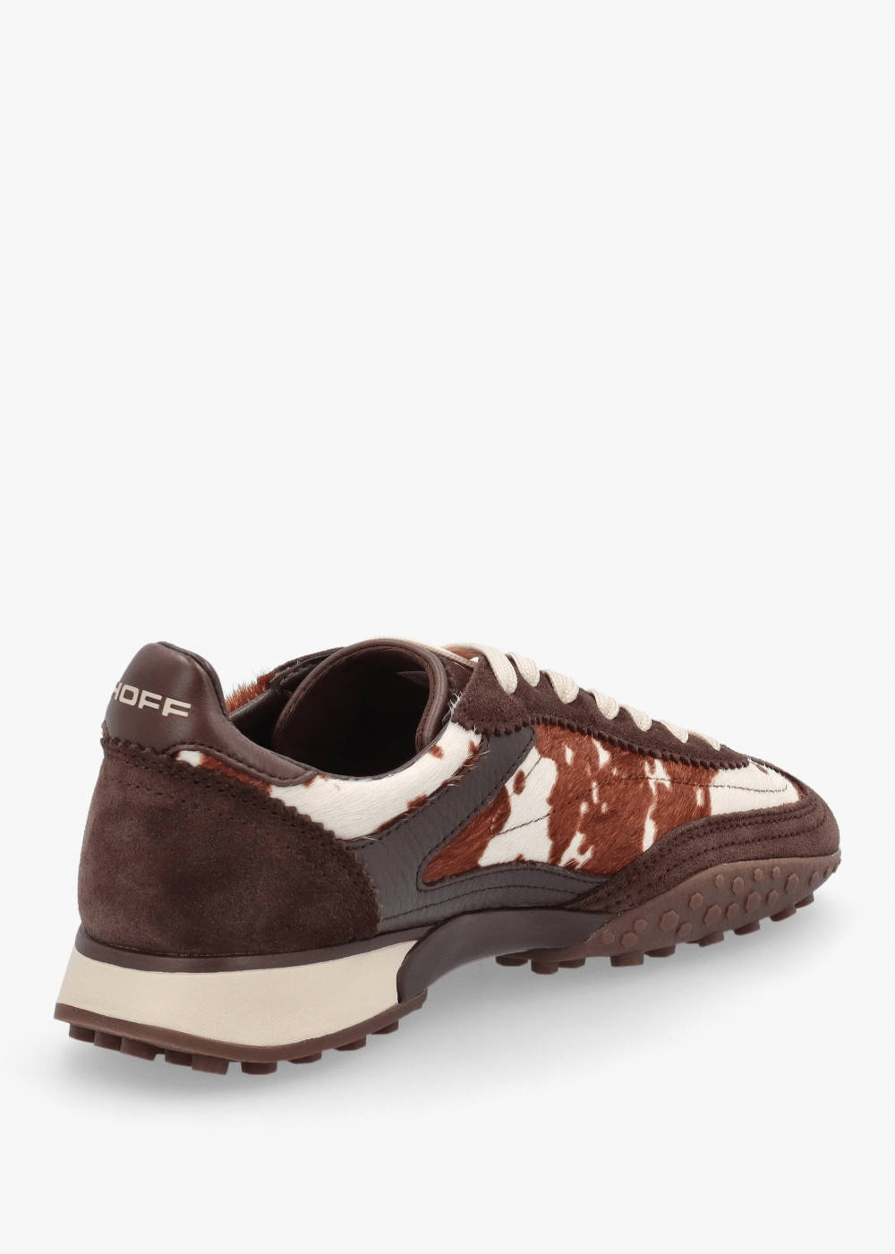 Young Ideas & Henmores -W Bridge MKII Trainer -Brown Cow Print -4