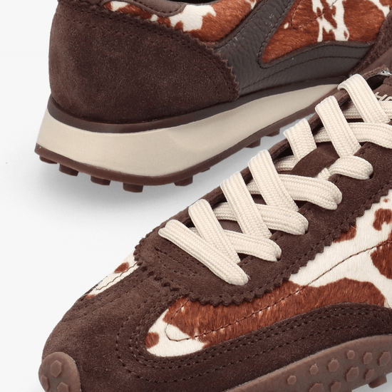 Young Ideas & Henmores -W Bridge MKII Trainer -Brown Cow Print -4