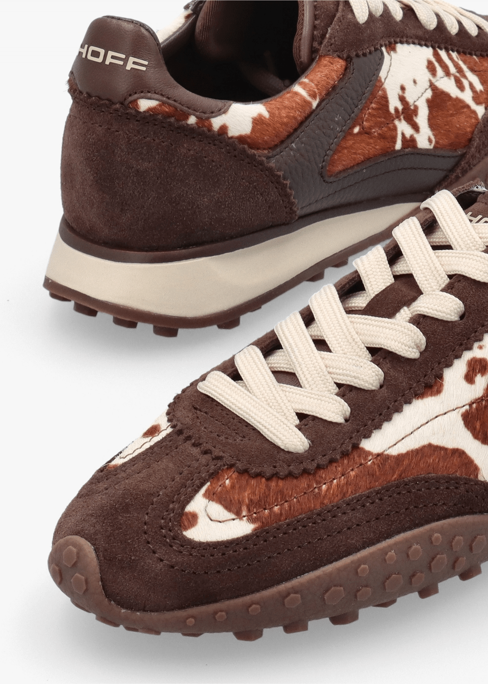 Young Ideas & Henmores -W Bridge MKII Trainer -Brown Cow Print -4