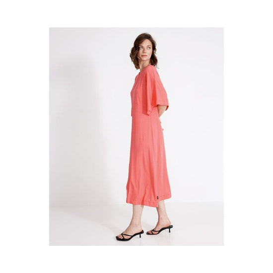 Young Ideas/Henmores - Asta Mid Length Dress - Coral Pink - M