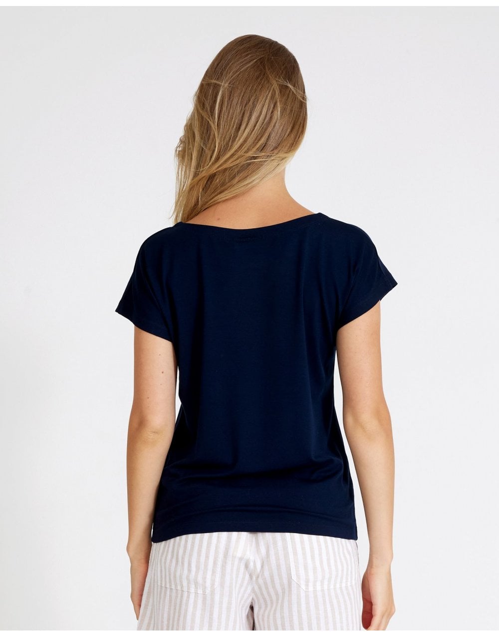 Young Ideas/Henmores - Esther Capsleeve Top - Navy - XS