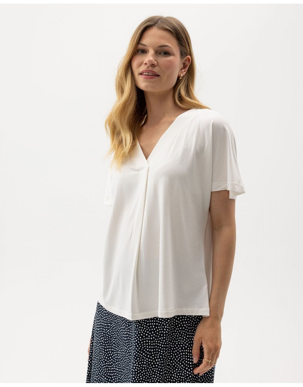 Young Ideas/Henmores - Esther V - Neck Top - Off White - XS