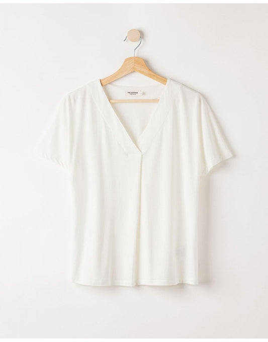 Young Ideas/Henmores - Esther V - Neck Top - Off White - XS