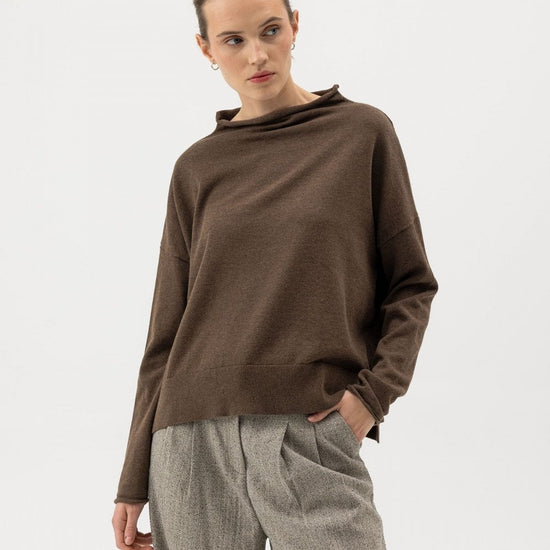 Young Ideas/Henmores - Hulda Sweater - 765 Teak Melange - XS
