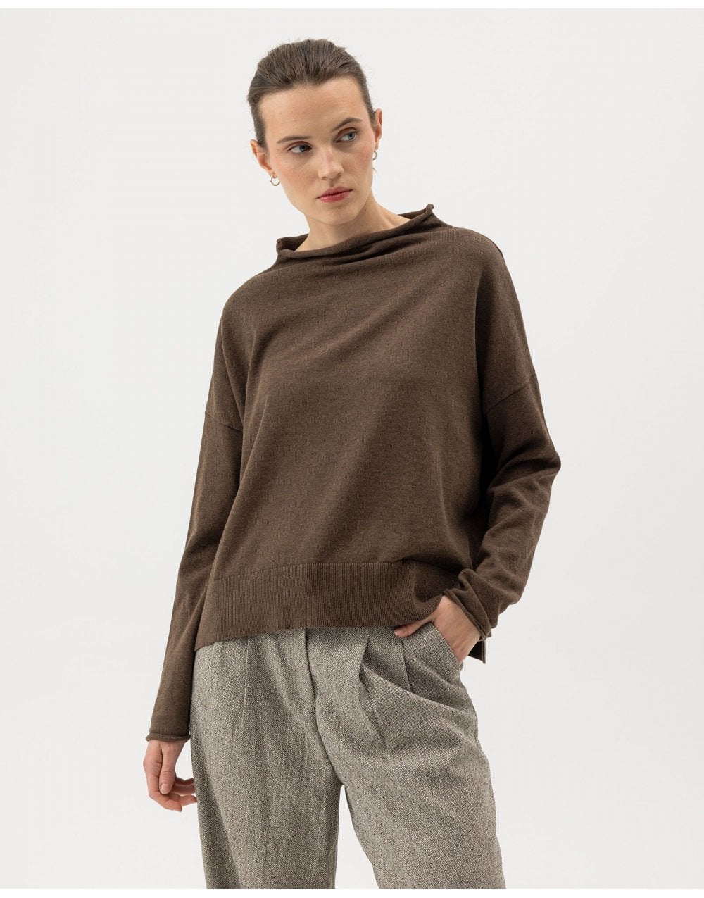 Young Ideas/Henmores - Hulda Sweater - 765 Teak Melange - XS