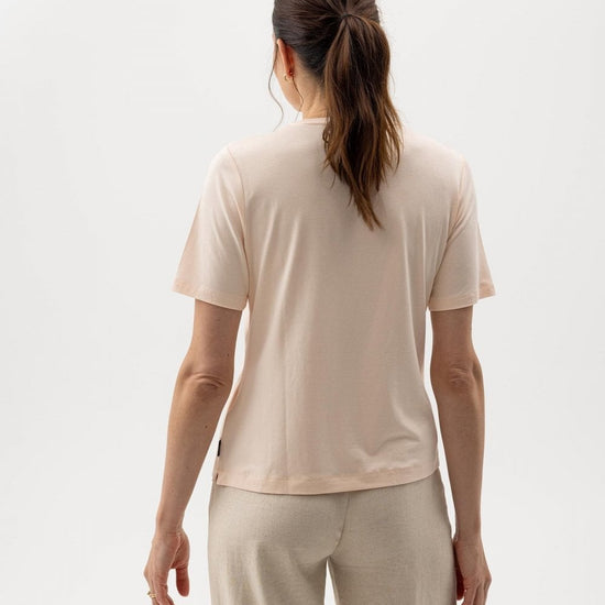 Young Ideas/Henmores - Jennie Jersey Tee - Pale Peach - S