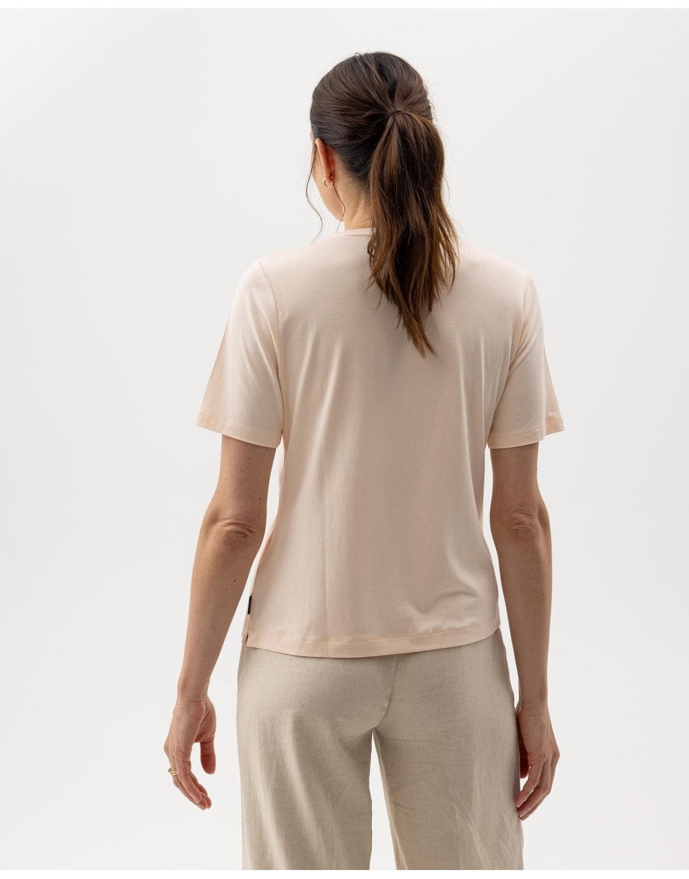 Young Ideas/Henmores - Jennie Jersey Tee - Pale Peach - S