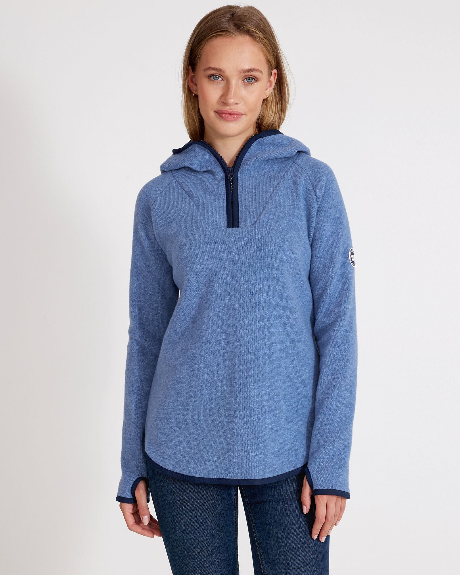 Young Ideas/Henmores - Judit Windproof Hooded Jumper - 602 Dove Blue - L