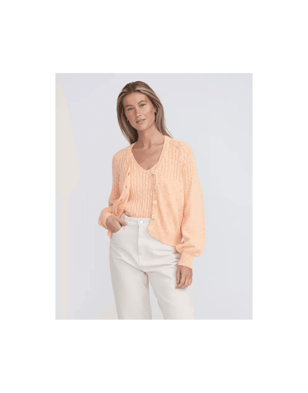 Young Ideas/Henmores - Ladies Lova Cardigan - Pale Apricot - L