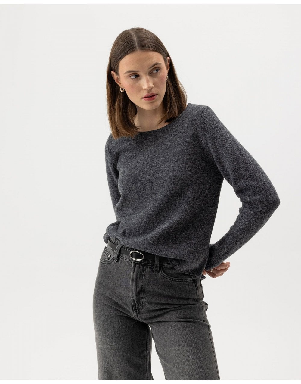 Young Ideas/Henmores - Linda Crew Neck Knit - 105 Crème - XS