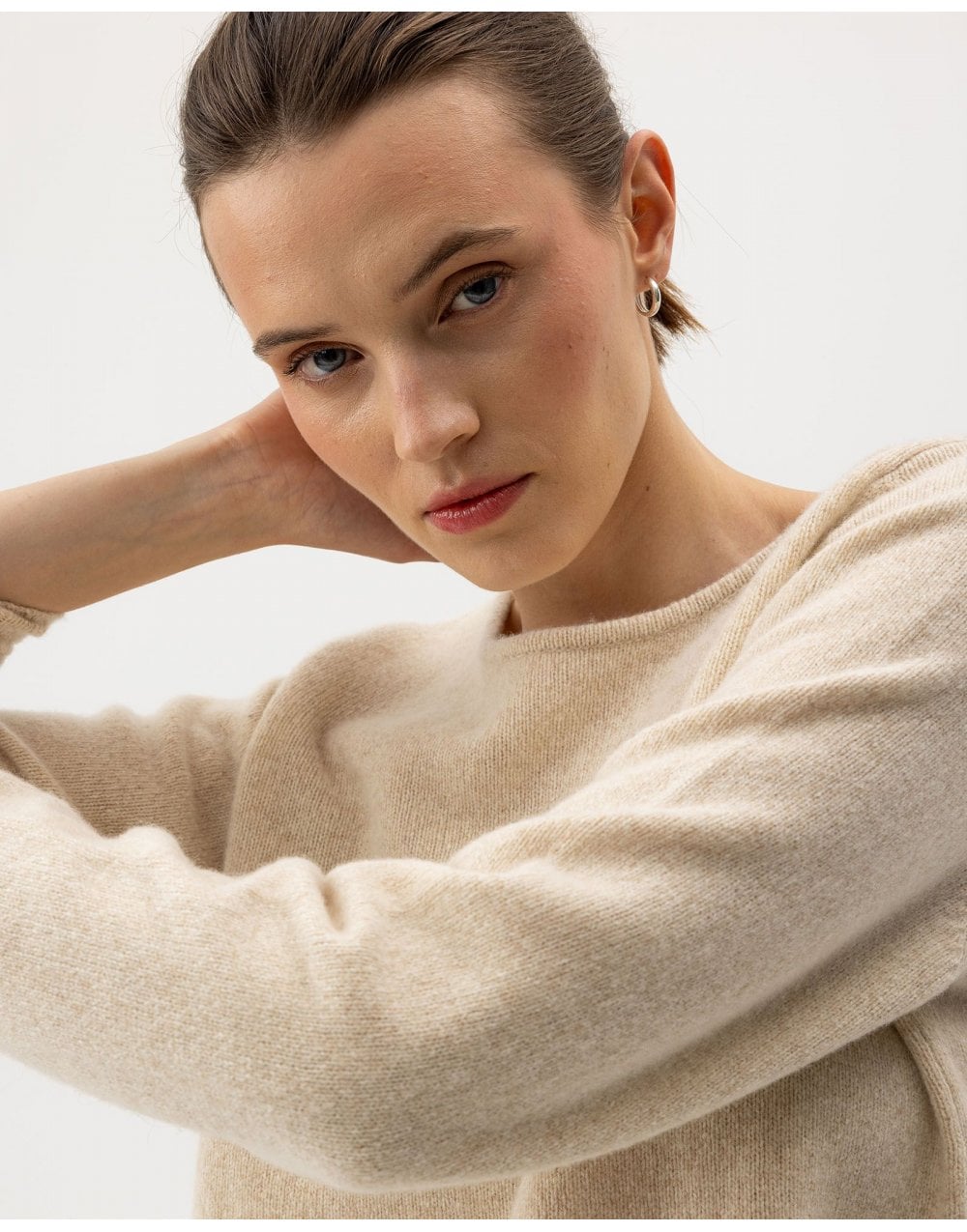 Young Ideas/Henmores - Linda Crew Neck Knit - 105 Crème - XS