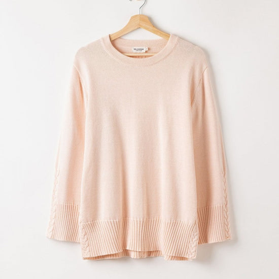 Young Ideas/Henmores - Lotta Crew Cotton Jumper - Pale Peach - XS