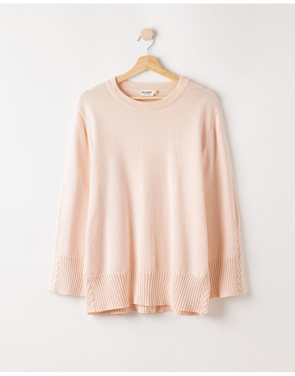 Young Ideas/Henmores - Lotta Crew Cotton Jumper - Pale Peach - XS