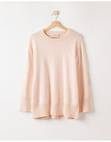 Young Ideas/Henmores - Lotta Crew Cotton Jumper - Pale Peach - XS