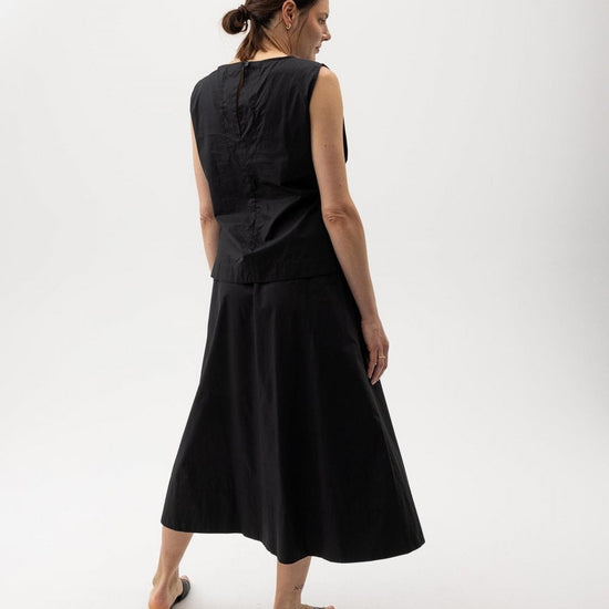 Young Ideas/Henmores - MicaelaCotton Midi Skirt - Black - S