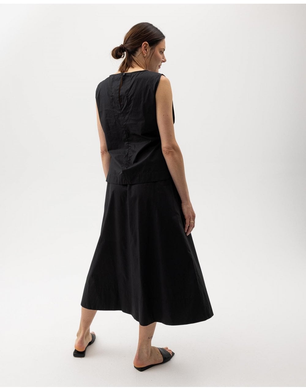 Young Ideas/Henmores - MicaelaCotton Midi Skirt - Black - S