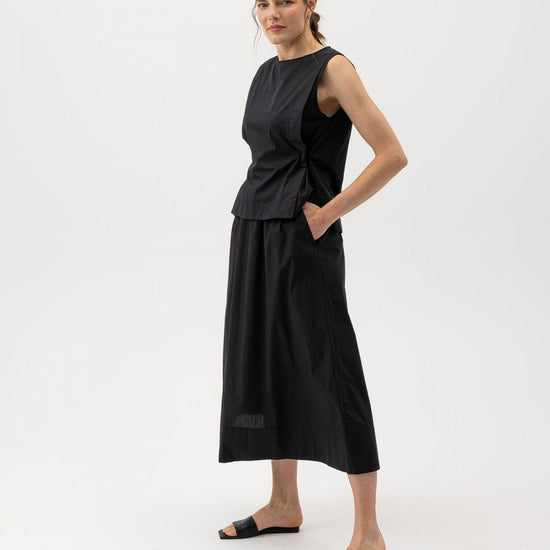 Young Ideas/Henmores - MicaelaCotton Midi Skirt - Black - S