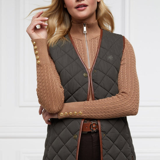 Young Ideas/Henmores - Adlestrop Gilet - Dark Olive - XS