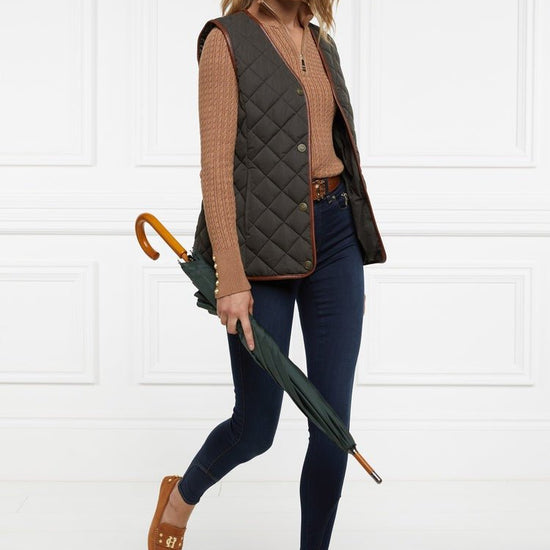 Young Ideas/Henmores - Adlestrop Gilet - Dark Olive - XS